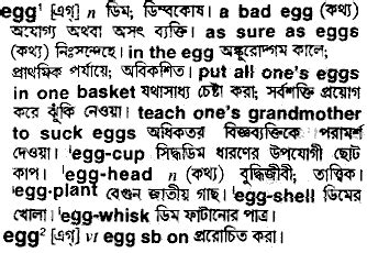 egg - Bengali Meaning - egg Meaning in Bengali at english-bangla.com