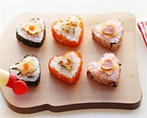 Cute heart shape sushi recipe