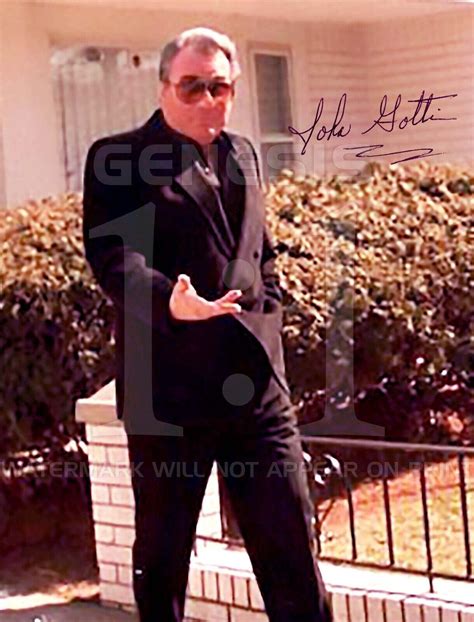 JOHN GOTTI MAFIA MUGSHOT SIGNED AUTOGRAPH SIGNATURE 8.5X11 PHOTO