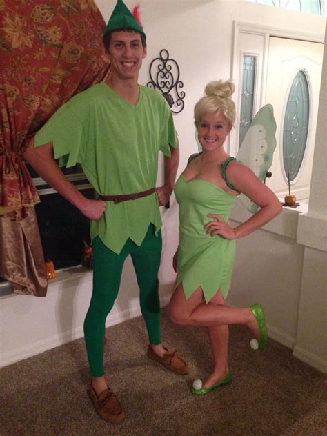 Tinkerbell And Peter Pan Costume For Couples Delicate Colors | brunofuga.adv.br