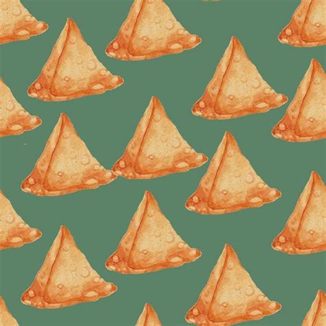 Watercolor samosa drawing vector pattern | Abstract canvas painting, Samosa, Picture illustration