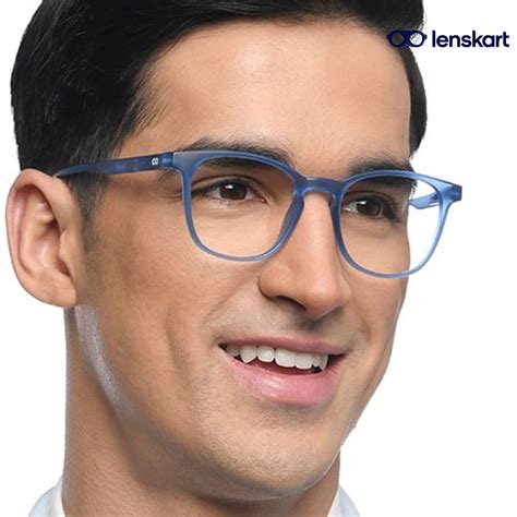 lenskart ocean blue eyeglasses luxotix