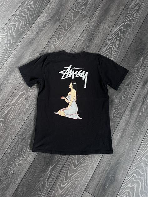 Stussy stussy nude 8ball girl t shirt | Grailed