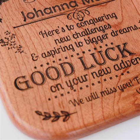 Farewell Message Engraved Wooden Plaque - Custom Awards- Farewell Gift ...