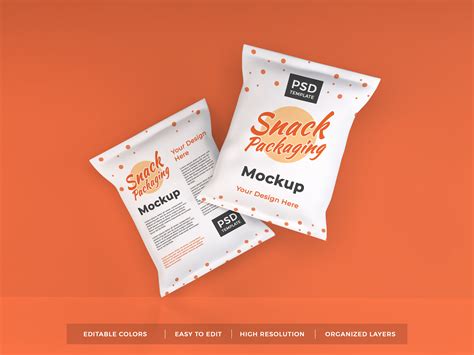 Realistic Snack Packaging Mockup PSD Graphic by dendysignCreative