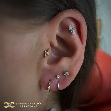 Lobe Piercing | Piercing Ideas - Piercer Charlie's Creations