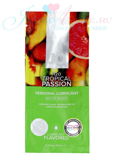Съедобный лубрикант JO® H₂O Tropical Passion (тропический), 10мл купить ...