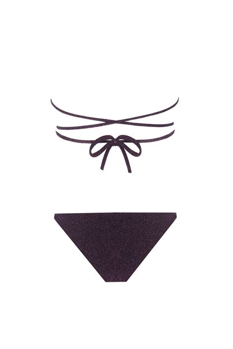 Triangle Sparkle Purple Bikini