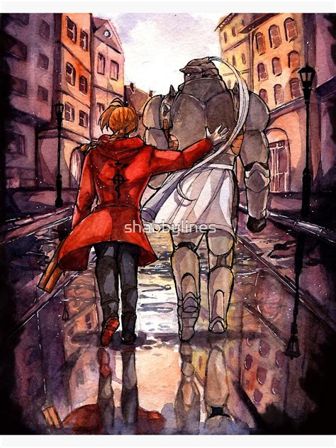 elric brothers poster  shabbylines redbubble