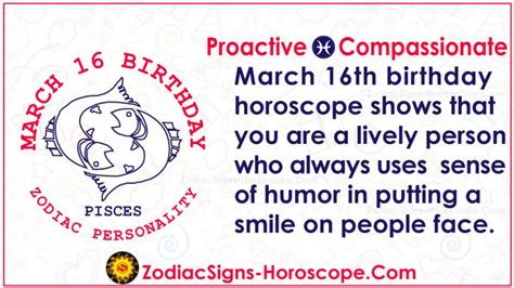 March 16 Zodiac (Pisces) Horoscope Birthday Personality and Lucky Things | ZSH