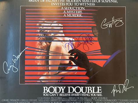 Body Double signed movie poster | EstateSales.org