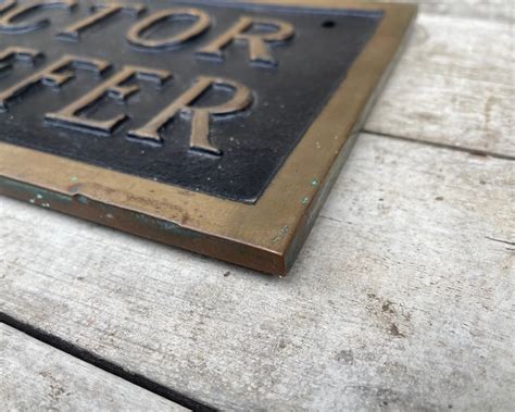 Doctor Schaefer Sign Antique Bronze Trade Sign Vintage Metal | Etsy