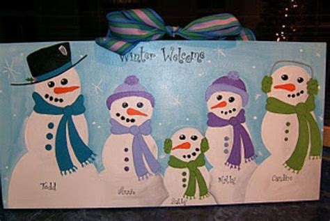 Snowman Family Painting at PaintingValley.com | Explore collection of ...