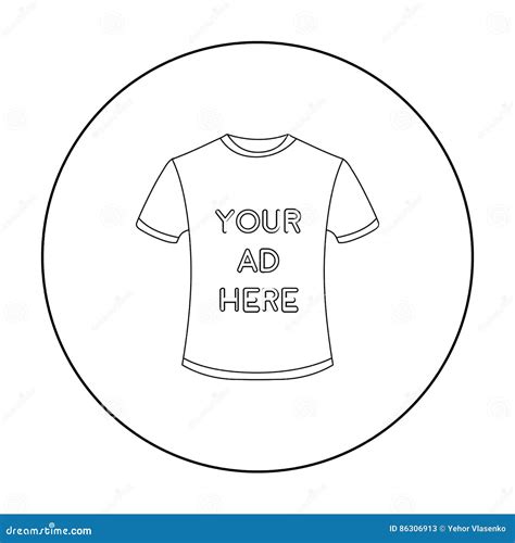 Значок рекламы одежды в стиле плана на белой предпосылке Иллюстрация ...