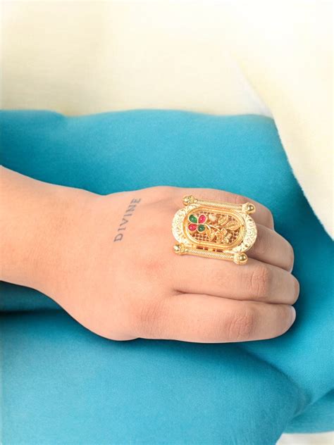 Stylish Multi-Colored Gemstones and Pearl Accents Ring – Triardh