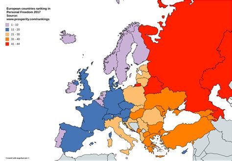 European countries ranking in Personal Freedom - 2017 : r/ireland