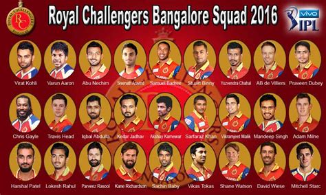 Royal Challengers Bangalore Squad | IPLCricket