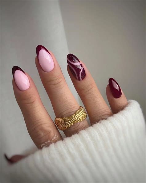 red wine color nails 2
