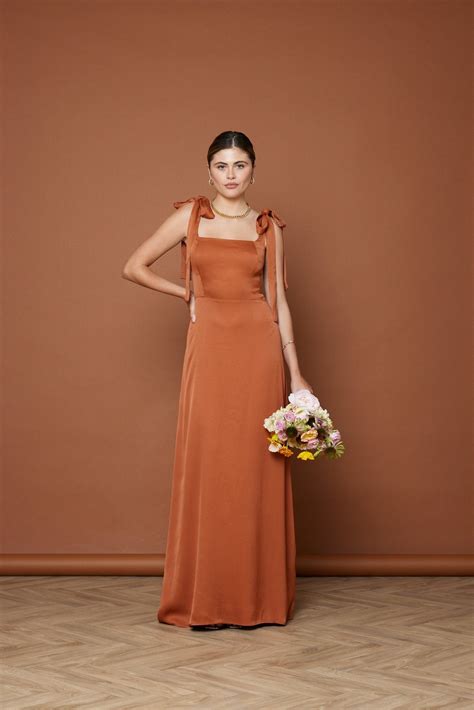 Allegra Burnt Orange Bridesmaid Dress | Maids to Measure UK