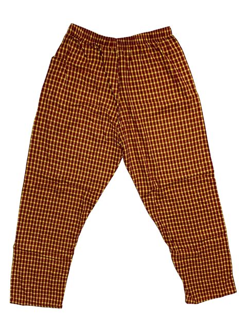 Red / Yellow Plaid Saul Silver Pants