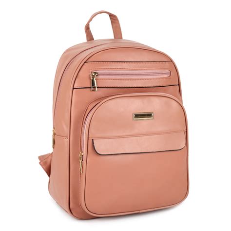 Mochila Couro Sintético Feminina - Mochila Feminina Em Couro Sintético De Estilo Elegante Para Escolar ...