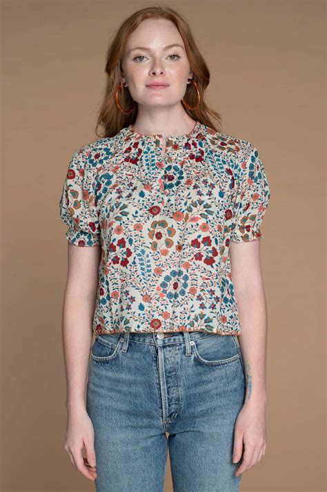 Olivia James The Label Daisy Top - Vintage Vines | Garmentory