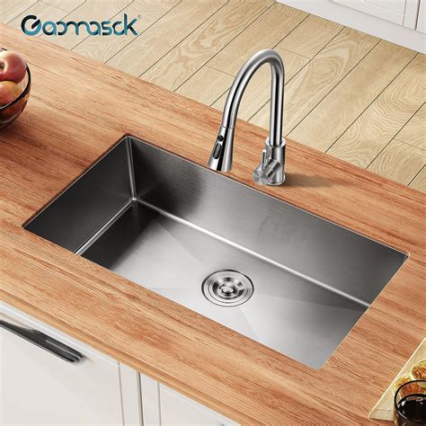 Gaomasck Kitchen Sink, 30 x 16.5 inch Undermount Kitchen Sink Single