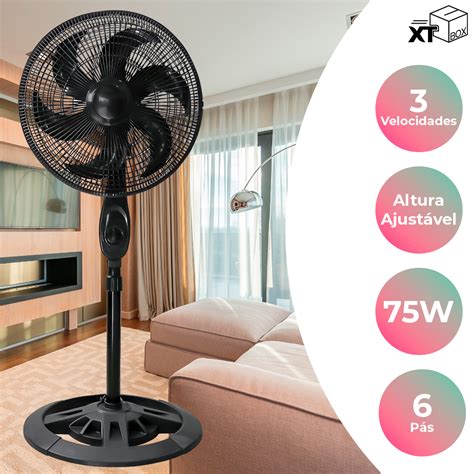 Ventilador Forte - Ventilador De Coluna De Chão Turbo Vento Forte 3 Velocidades 110v/220v ...