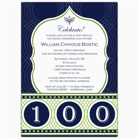 100th Birthday Invitation Wording | BirthdayBuzz