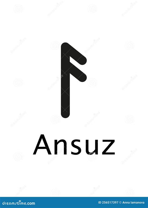 Ansuz Of Runes Alphabet Cartoon Vector | CartoonDealer.com #256517397