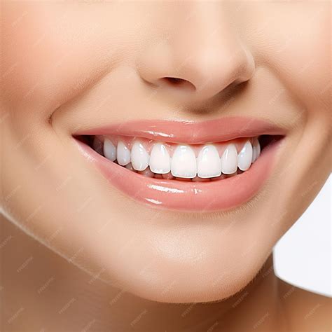 Woman's beautiful teeth with natural white smile | Premium AI-generated