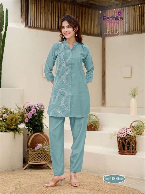 radhika lifestyle jaguar vol  fancy works ladies top  paint pair