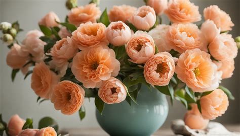 cool peach flowers  garden  arrangement