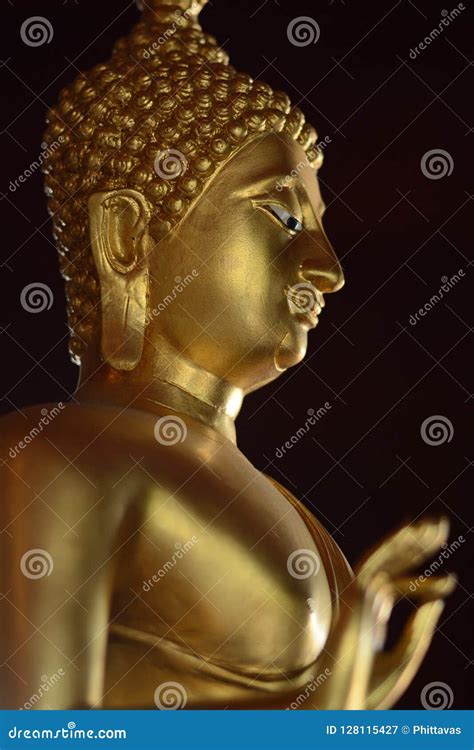 Golden Buddish State in the Art Style As Background Stock Image - Image ...