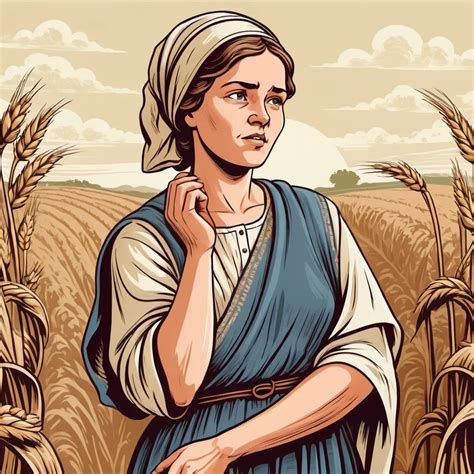 illustration figure  biblical ruth working   openart