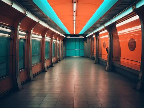 urban perspectives metro station view  cityscape premium ai