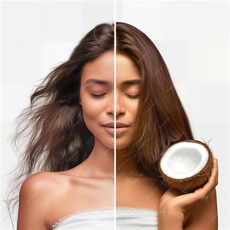 Before and After Haircare Photoshoot Natural Haircare Routine Coconut