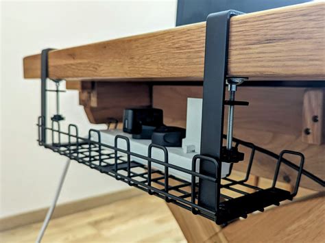 Czyz® Under Desk Cable Management Tray Kit, No Drill, Under Desk Wire