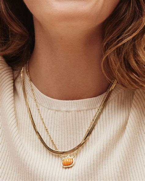 kendra scott pumpkin necklace  stock ships   day ordered