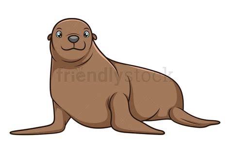 Cute Seal Cartoon Clipart Vector - FriendlyStock