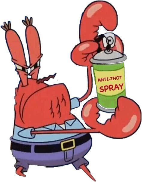 Download Mr Krabs Anti Thot Spray | Wallpapers.com