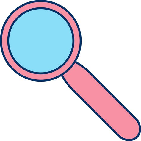 Red Magnifying Glass Icon In Flat Style. 25088847 Vector Art at Vecteezy