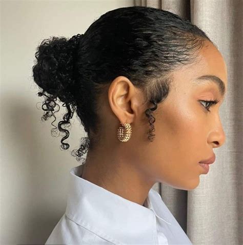 pinterest natural hair bun styles curly hair styles easy curly hair