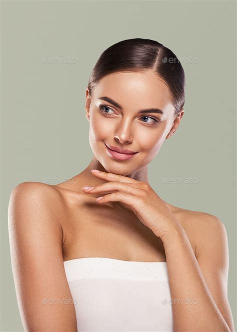 Female face portrait beauty woman natural tan skin | Tan skin, Natural ...