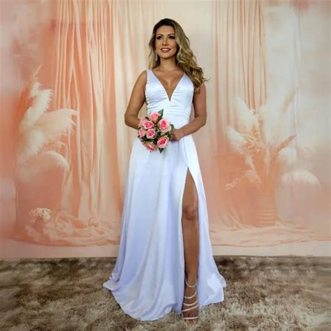 Vestido Para Casamento Civil Simples E Barato - Vestido De Noiva Simples Barato Casamento Civil Religioso | Frete grátis