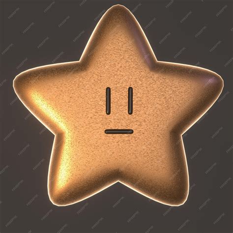 Premium Photo | Gold stars with smile type face render bright 3d emoji ...