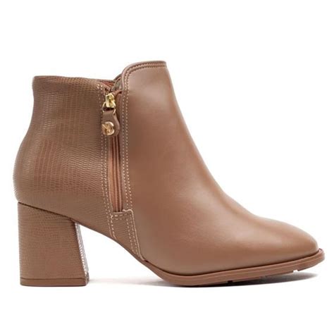 Bota Caramelo Cano Curto - Bota Feminina Modare Cano Curto Salto Bloco Caramelo - Bota Feminina ...