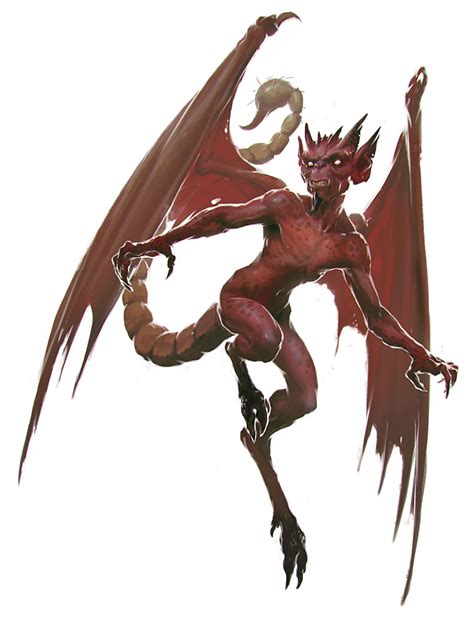 Devil, Imp (from the fifth edition D&D Monster Manual). Art by Slawomir ... 