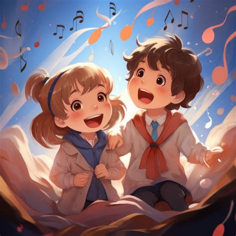 Free Photo | Anime character singing