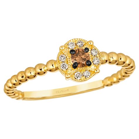 Le Vian Ring Featuring Chocolate Quartz Nude Diamonds Set in 14k Honey